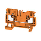 WEIDMULLER - Morsettiera passante PUSH IN arancione 4 mm² 32 A 800 V Numero di collegamenti: 2 Numero di piani: 1 V-0 Wemid 130 °C A2C 4 DL OR.