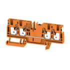WEIDMULLER - Morsettiera passante PUSH IN arancione 4 mm² 32 A 800 V Numero di collegamenti 4 Numero di piani 1 V-0 Wemid 130 °C A4C 4 DL OR.