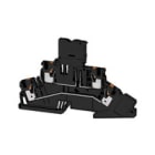 WEIDMULLER - Morsetto componibile portafusibile PUSH IN nero 4 mm² 6.3 A 500 V Numero di collegamenti 4 Numero di piani 2 TS 35 V-0 Wemid G-Si 5 x 20 A2T 4 FS-FT BK.