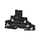 WEIDMULLER - Morsetto componibile portafusibile PUSH IN nero 4 mm² 6.3 A 150 V Numero di collegamenti 5 Numero di piani 3 TS 35 V-0 Wemid G-Si 5 x 20 A2T 4 FS-FT-PE 60-150V BK