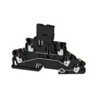 WEIDMULLER - Morsetto componibile portafusibile PUSH IN nero 4 mm² 6.3 A 250 V Numero di collegamenti 5 Numero di piani 3 TS 35 V-0 Wemid G-Si 5 x 20 A2T 4 FS-FT-PE 100-250V BK.