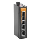 WEIDMULLER - Switch rete unmanaged Gigabit Ethernet con 5 porte RJ45, temperatura operativa -10 °C...60 °C e protezione IP40, modello IE-SW-ELB-05-5GT.