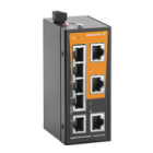 WEIDMULLER - Switch rete unmanaged Gigabit Ethernet con 8 porte RJ45, temperatura -10 °C...60 °C, protezione IP40, modello IE-SW-ELB-08-8GT.