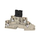 WEIDMULLER - Morsetto componibile portafusibile PUSH IN Beige scuro 4 mm² 6.3 A 500 V Numero di collegamenti: 4 Numero di piani: 2 TS 35 V-0 Wemid G-Si A2T 4 FS-FT.