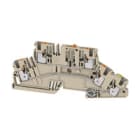 WEIDMULLER - Morsetto sezionatore di prova PUSH IN Beige scuro 4 mm² 20 A 250 V Numero di collegamenti 5 Numero di piani 3 TS 35 V-0 Wemid A2T 4 DT-FT-PE