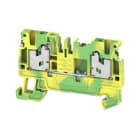 WEIDMULLER - Morsetto PE SNAP IN Verde/giallo 2.5 mm² 800 V Numero di collegamenti: 2 Numero di piani: 1 TS 35 V-0 Wemid S2C 2.5 PE DL