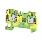 WEIDMULLER - Morsetto PE SNAP IN Verde/giallo 2.5 mm² 800 V Numero di collegamenti: 2 Numero di piani: 1 TS 35 V-0 Wemid S2C 2.5 PE DL