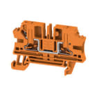 WEIDMULLER - Morsettiera passante PUSH IN arancione 4 mm² 32 A 1000 V Numero di collegamenti 2 Numero di piani 1 TS 35 V-0 Wemid 130 °C AL2C 4 OR.
