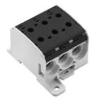 WEIDMULLER - Morsetto ripartitore di potenziale, Collegamento a vite, Grigio chiaro, nero, 95 mm², 232 A, 1000 V, Numero di collegamenti: 6, Numero di piani: 1, TS WPD 331CC 3X95/3X95 BK.