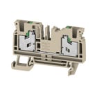 WEIDMULLER - Morsettiera passante, SNAP IN, Beige scuro, 4 mm², 32 A, 1000 V, Numero di collegamenti: 2