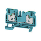 WEIDMULLER - Morsettiera passante SNAP IN blu 4 mm² 32 A 1000 V 2 collegamenti 1 piano TS 35 V-0 Wemid 130 °C S2C 4 BL.