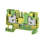 WEIDMULLER - Morsetto PE, SNAP IN, Verde/giallo, 4 mm², 1000 V, Numero di collegamenti: 2, Numero di piani: 1, TS 35, V-0, Wemid