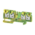 WEIDMULLER - Morsetto PE SNAP IN Verde/giallo 4 mm² 1000 V Numero di collegamenti: 4 Numero di piani: 1 TS 35 V-0 Wemid S4C 4 PE