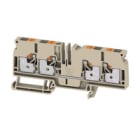 WEIDMULLER - Morsettiera passante PUSH IN Beige scuro 6 mm² 41 A 800 V 4 collegamenti 1 piano TS 35 V-0 Wemid 130 °C A4C 6.
