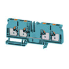 WEIDMULLER - Morsettiera passante PUSH IN blu 6 mm² 41 A 800 V Numero di collegamenti 4 Numero di piani 1 TS 35 V-0 Wemid 130 °C A4C 6 BL.