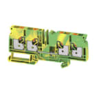 WEIDMULLER - Morsetto PE PUSH IN Verde/giallo 6 mm² 800 V Numero di collegamenti: 4 Numero di piani: 1 TS 35 V-0 Wemid A4C 6 PE.