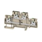 WEIDMULLER - Morsetto componibile a più piani, SNAP IN, Beige scuro, 2.5 mm², 800 V, Numero di collegamenti: 4, Numero di piani: 2, TS 35, V-0, Wemid S2T 2.5 VL.
