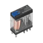 WEIDMULLER - Minirelè industriale 24V DC LED verde Diodo a corsa libera 2 Contatto di scambio 250V AC 5A Tasto di prova disponibile DRI424024LTD.