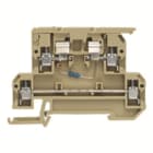 WEIDMULLER - Morsetto componibile portafusibile, collegamento a vite, beige/giallo, 4 mm², 6.3 A, 24 V, 4 collegamenti, 2 piani, TS 35, V-2 KDKS1/35 LD 24VDC.
