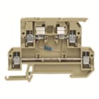 WEIDMULLER - Morsetto componibile portafusibile, collegamento a vite, beige/giallo, 4 mm², 6.3 A, 24 V, 4 collegamenti, 2 piani, TS 35, V-2 KDKS1/35 LD 24VDC.
