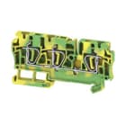 WEIDMULLER - Morsetto PE, Molla autobloccante, Verde/giallo, 4 mm², 800 V, Numero di collegamenti: 3, Numero di piani: 1, TS 35, V-0, Wemid ZPE 4/3AN.