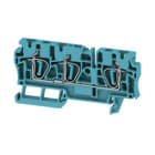 WEIDMULLER - Morsettiera passante molla autobloccante blu 4 mm² 32 A 800 V 3 collegamenti 1 piano TS 35 V-0 Wemid 120 °C ZDU 4/3AN BL. 7904190000
