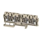 WEIDMULLER - Morsettiera passante molla autobloccante beige scuro 4 mm² 32 A 800 V 4 collegamenti 1 piano TS 35 V-0 Wemid 130 °C ZDU 4/4AN.