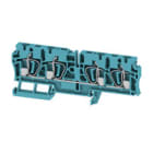 WEIDMULLER - Morsettiera passante molla autobloccante blu 4 mm² 32 A 800 V 4 collegamenti 1 piano TS 35 V-0 Wemid 120 °C ZDU 4/4AN BL.