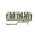 WEIDMULLER - Morsettiera passante molla autobloccante beige scuro 6 mm² 41 A 800 V 3 collegamenti 1 piano TS 35 V-0 Wemid 130 °C ZDU 6/3AN.