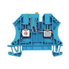 WEIDMULLER - Morsetto sezionatore di prova, collegamento a vite, blu, 4 mm², 32 A, 500 V, numero di collegamenti: 2, numero di piani: 1, TS 35, V-0, Wemid WTR 4 STB BL.