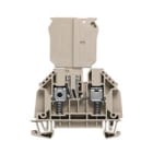 WEIDMULLER - Morsetto sezionatore di prova, collegamento a vite, beige scuro, 4 mm², 6.3 A, 400 V, numero di collegamenti: 2, numero di piani: 1, TS 35, V-0, Wemid WTR 4 SI SL.