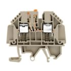 WEIDMULLER - Morsetto sezionatore di prova, collegamento a vite, beige scuro, 4 mm², 32 A, 500 V, numero di collegamenti: 2, numero di piani: 1, TS 32, TS 35, V-0, WTR4 SL/EN STB.