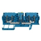 WEIDMULLER - Morsetto sezionatore di prova, Molla autobloccante, blu, 2.5 mm², 16 A, 400 V, Numero di collegamenti: 4, Numero di piani: 1, TS 35, V-0, Wemid ZTR 2.5/4AN BL.
