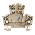 WEIDMULLER - Morsettiera portacomponenti collegamento a vite beige scuro 2.5 mm² 24V numero di collegamenti 3 numero di piani 2 TS 35 V-0 Wemid WDK 2.5 LD GR 1R 24VDC.