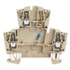 WEIDMULLER - Morsettiera portacomponenti a vite, Beige scuro, 2.5 mm², 24 V, 3 collegamenti, 2 piani, TS 35, V-0, Wemid WDK 2.5 LD/GN 1R 24VDC.