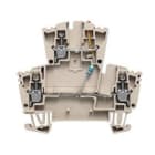 WEIDMULLER - Morsettiera portacomponenti collegamento a vite beige scuro 2.5 mm² 24V numero di collegamenti 3 numero di piani 2 TS 35 V-0 Wemid WDK 2.5 LD RT 24VDC -+