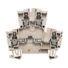 WEIDMULLER - Morsettiera portacomponenti WDK 2.5 1D, collegamento a vite, beige scuro, 2.5 mm², 4 collegamenti, 2 piani, TS 35, V-0, Wemid.