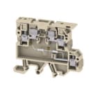 WEIDMULLER - Morsetto componibile portafusibile, collegamento a vite, beige/giallo, 4 mm², 6.3 A, 24 V, 3 collegamenti, 2 piani, TS 35, KDKS1/EN LD 24VDC.
