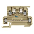 WEIDMULLER - Morsetto componibile portafusibile, collegamento a vite, beige/giallo, 4 mm², 6.3 A, 24 V, 4 collegamenti, 2 piani, TS 35, V-2, KDKS1/35 LD 24VDC 4ZB. 8215900000