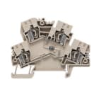 WEIDMULLER - Morsettiera portacomponenti, molla autobloccante, beige scuro, 4 mm², 800 V, 4 collegamenti, 2 piani, TS 35, V-0, Wemid ZDK 4-2/D FORWARD.