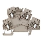 WEIDMULLER - Morsetto componibile a più piani, molla autobloccante, beige scuro, 4 mm², 800 V, numero di collegamenti: 4, numero di piani: 2, TS 35, V-0, Wemid ZDK 4-2.
