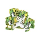 WEIDMULLER - Morsetto PE multistrato, molla autobloccante, verde/giallo, 4 mm², 800 V, ZDK 4-2 PE, 4 collegamenti, 2 piani, Wemid.