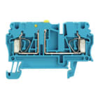 WEIDMULLER - Morsetto sezionatore di prova, molla autobloccante, blu, 2.5 mm², 20 A, 500 V, numero di collegamenti: 2, numero di piani: 1, TS 35, V-0, Wemid ZTR 2.5 BL.