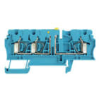 WEIDMULLER - Morsetto sezionatore di prova, molla autobloccante, blu, 2.5 mm², 20 A, 500 V, 3 collegamenti, 1 piano, TS 35, V-0, Wemid ZTR 2.5/3AN BL.