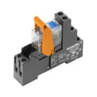 WEIDMULLER - Modulo a relè 24V DC LED verde Diodo a corsa libera 2 Contatto di scambio 250V AC 8A Collegamento a vite Tasto di prova disponibile RCIKIT 24VDC 2CO LD/PB.