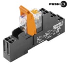 WEIDMULLER - Modulo a relè 24V DC LED verde Diodo a corsa libera 1 Contatto di scambio 250V AC 16A PUSH IN Tasto di prova RCIKITP 24VDC 1CO LD/PB.