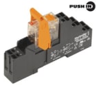 WEIDMULLER - Modulo a relè 24V AC LED rosso 2 Contatto di scambio 250V AC 8A PUSH IN Tasto di prova disponibile RCIKITP 24VAC 2CO LD/PB. 8897240000
