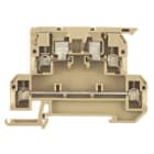 WEIDMULLER - Morsetto componibile portafusibile, collegamento a vite, beige/giallo, 4 mm², 6.3 A, 500 V, numero di collegamenti: 4, numero di piani: 2, TS 35, KDKS 1/35-V