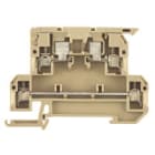 WEIDMULLER - Morsetto componibile portafusibile, collegamento a vite, beige/giallo, 4 mm², 6.3 A, 500 V, numero di collegamenti: 4, numero di piani: 2, TS 35, KDKS 1/35-V