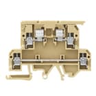 WEIDMULLER - Morsetto componibile portafusibile, collegamento a vite, beige/giallo, 4 mm², 6.3 A, 500 V, 3 collegamenti, 2 piani, TS 35, KDKS 1/EN4-V 9503350000